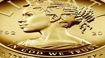 Монета з афроамериканкою
