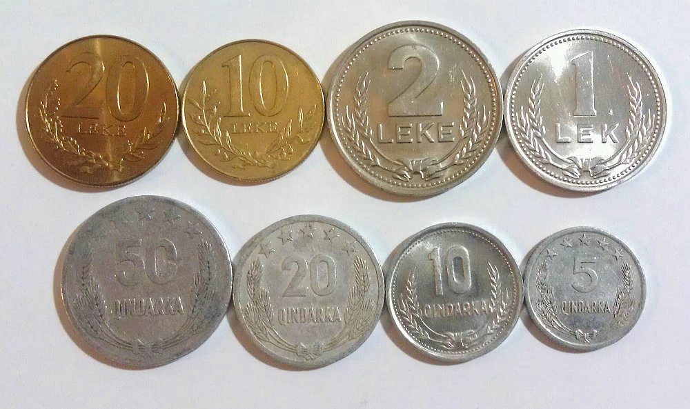албанские монеты